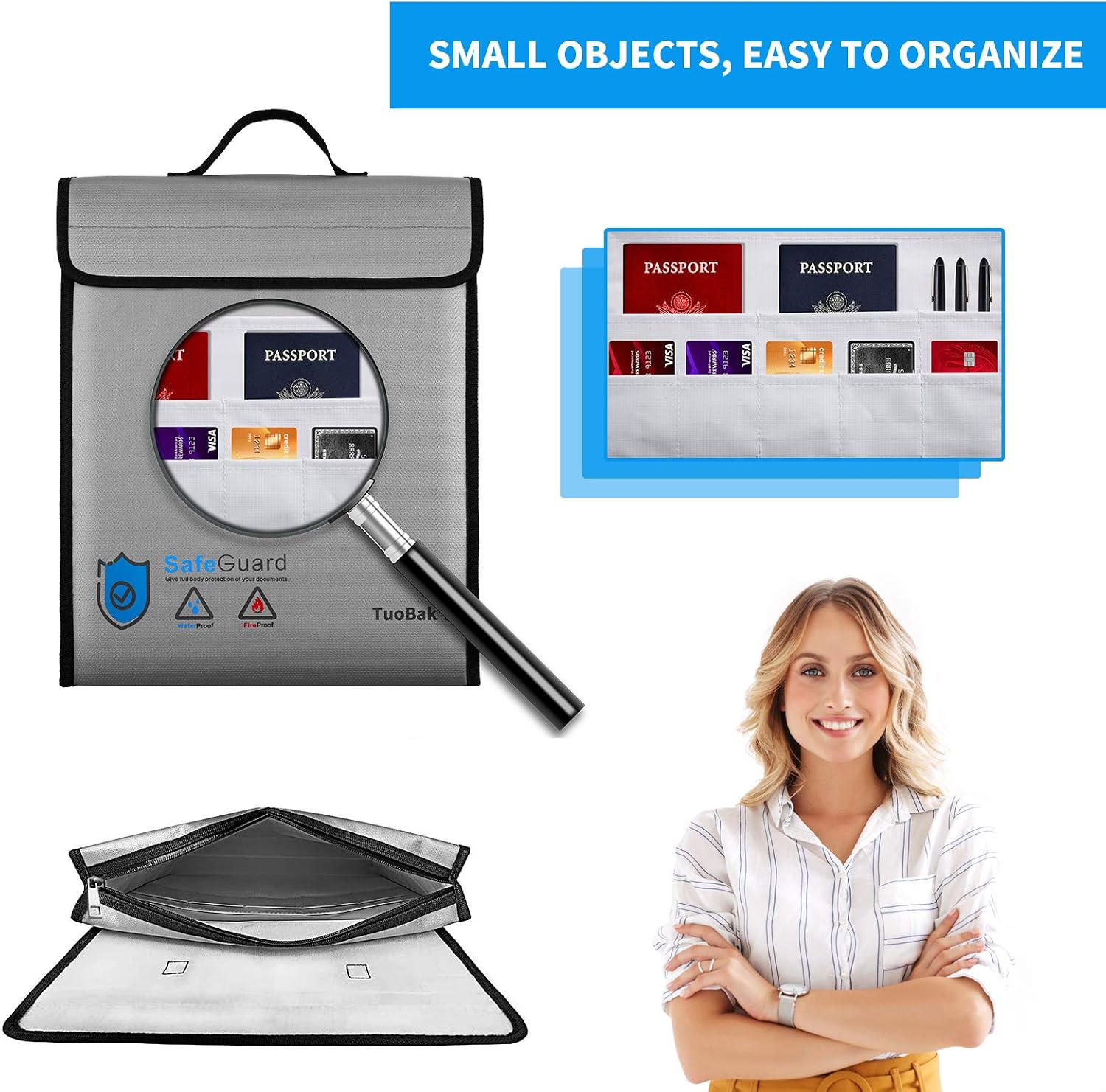 Thumbnail 3 de TuoBak Fireproof Document Bag 15.8" x 12.6"