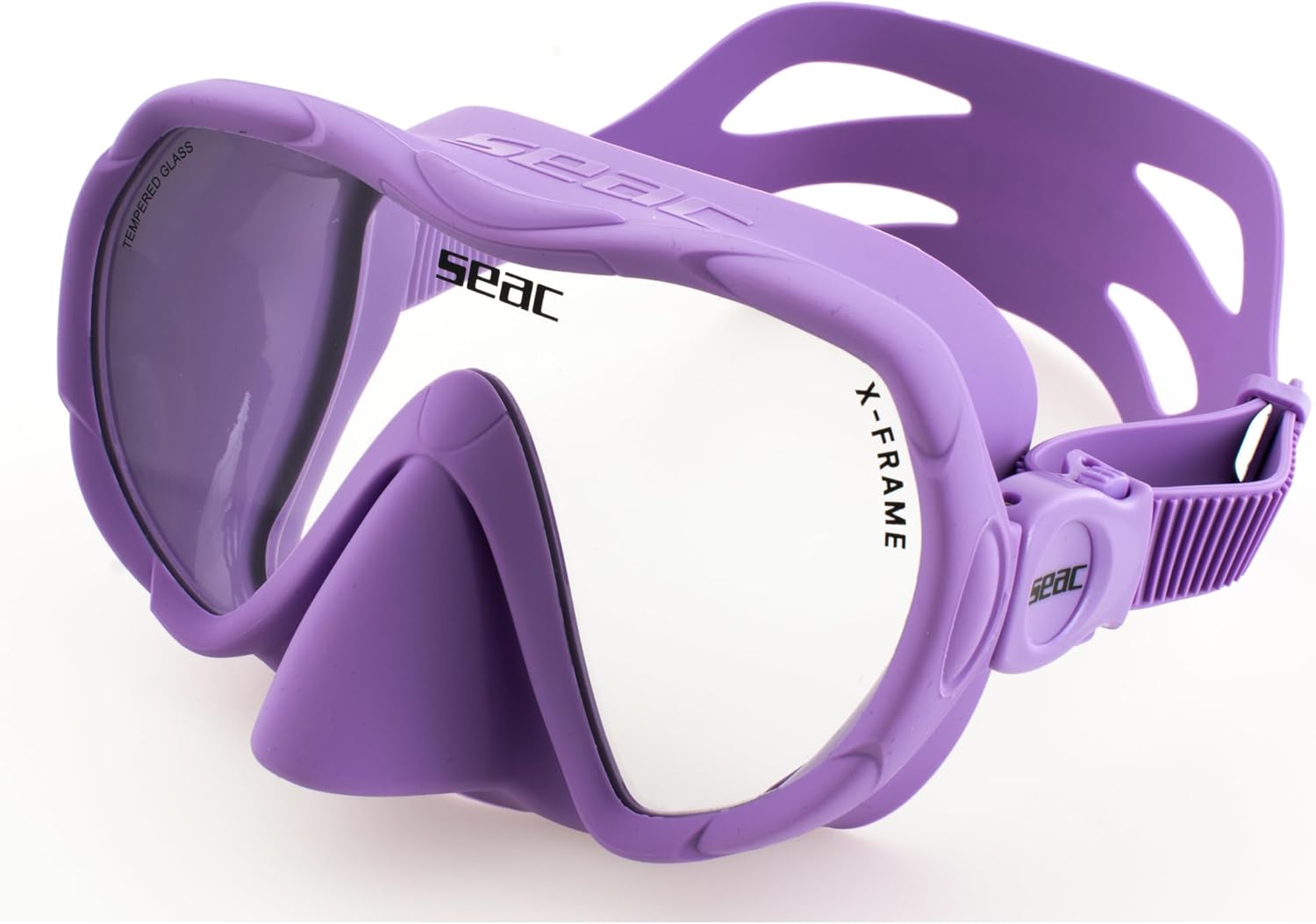 Thumbnail 1 de SEAC X-Frame masque de plongée sans cerclage en silicone, mono-hublot en verre trempé