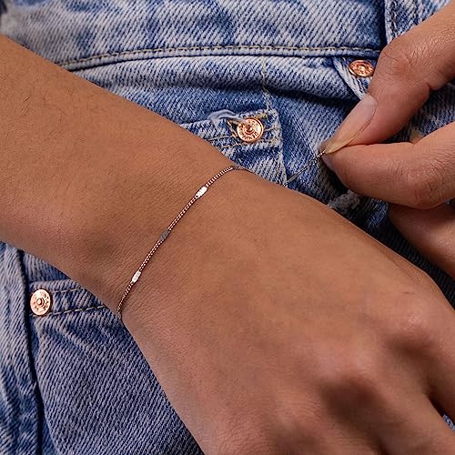 Detalle de Purelei Surprise Armband Silber – verstellbares Edelstahlarmband, wasserfest, Geschenkidee für Damen (16/17,5/19 cm)