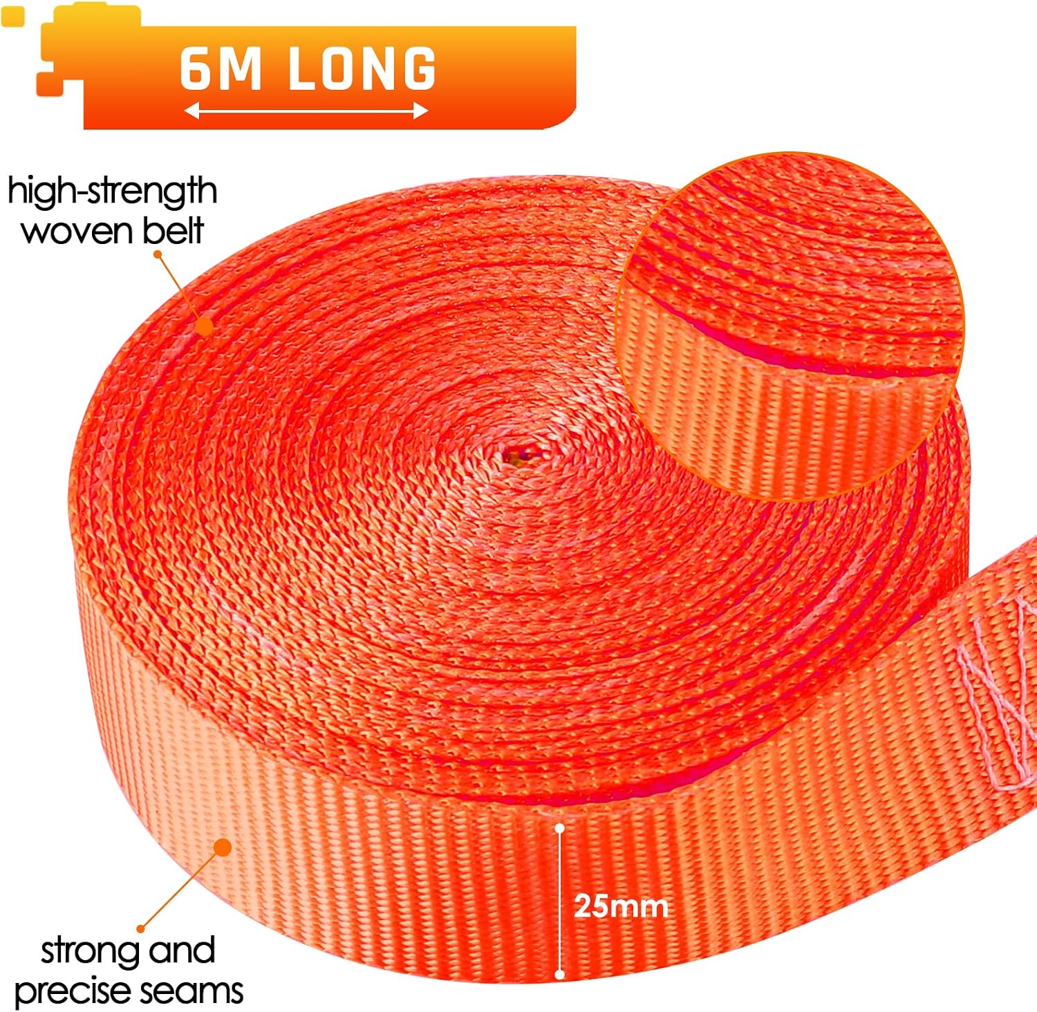 Thumbnail 1 de Cinghie a cricchetto 6m x 25mm 800kg