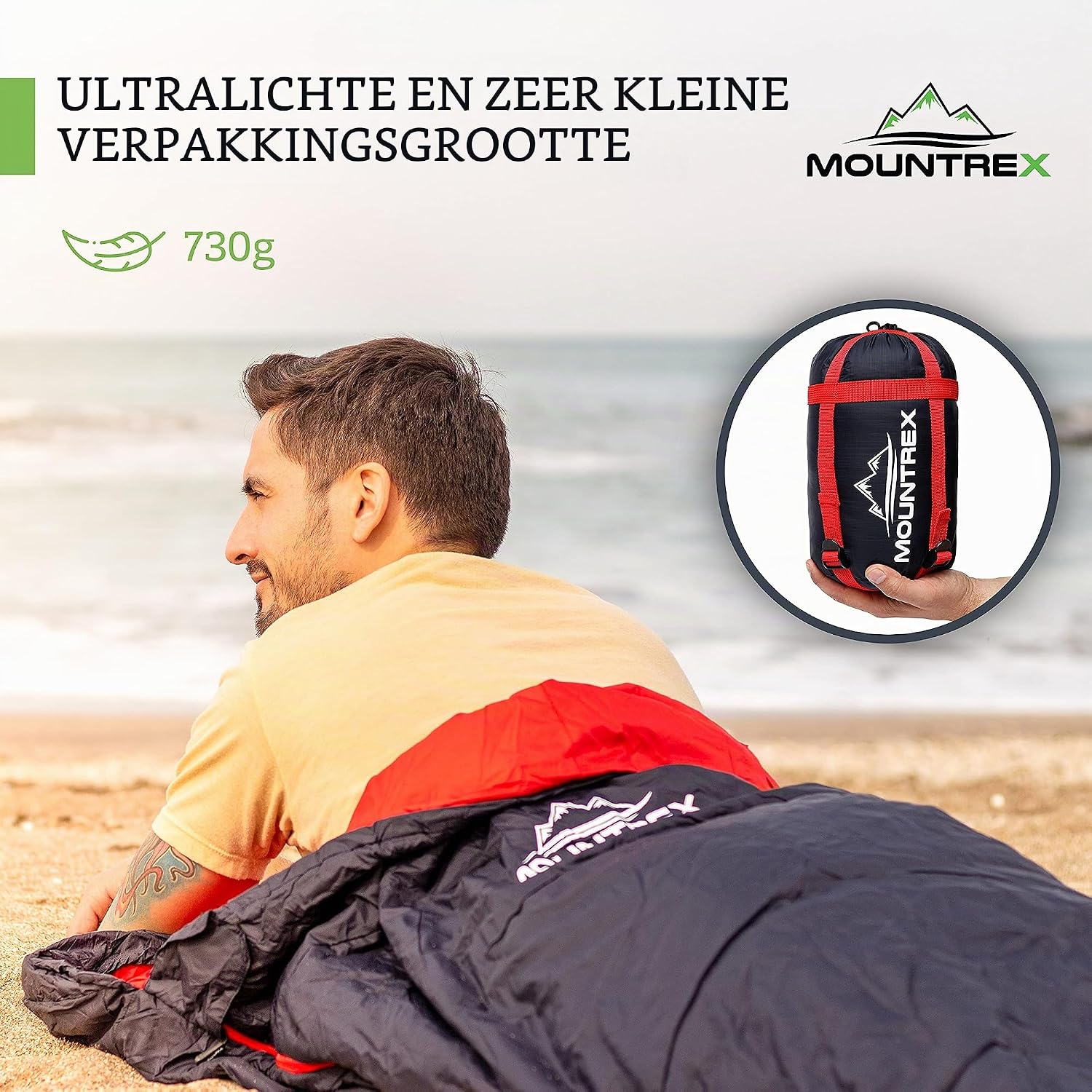 Thumbnail 6 de MOUNTREX zomerslaapzak, 730 g, 200 x 75 cm en koppelbaar