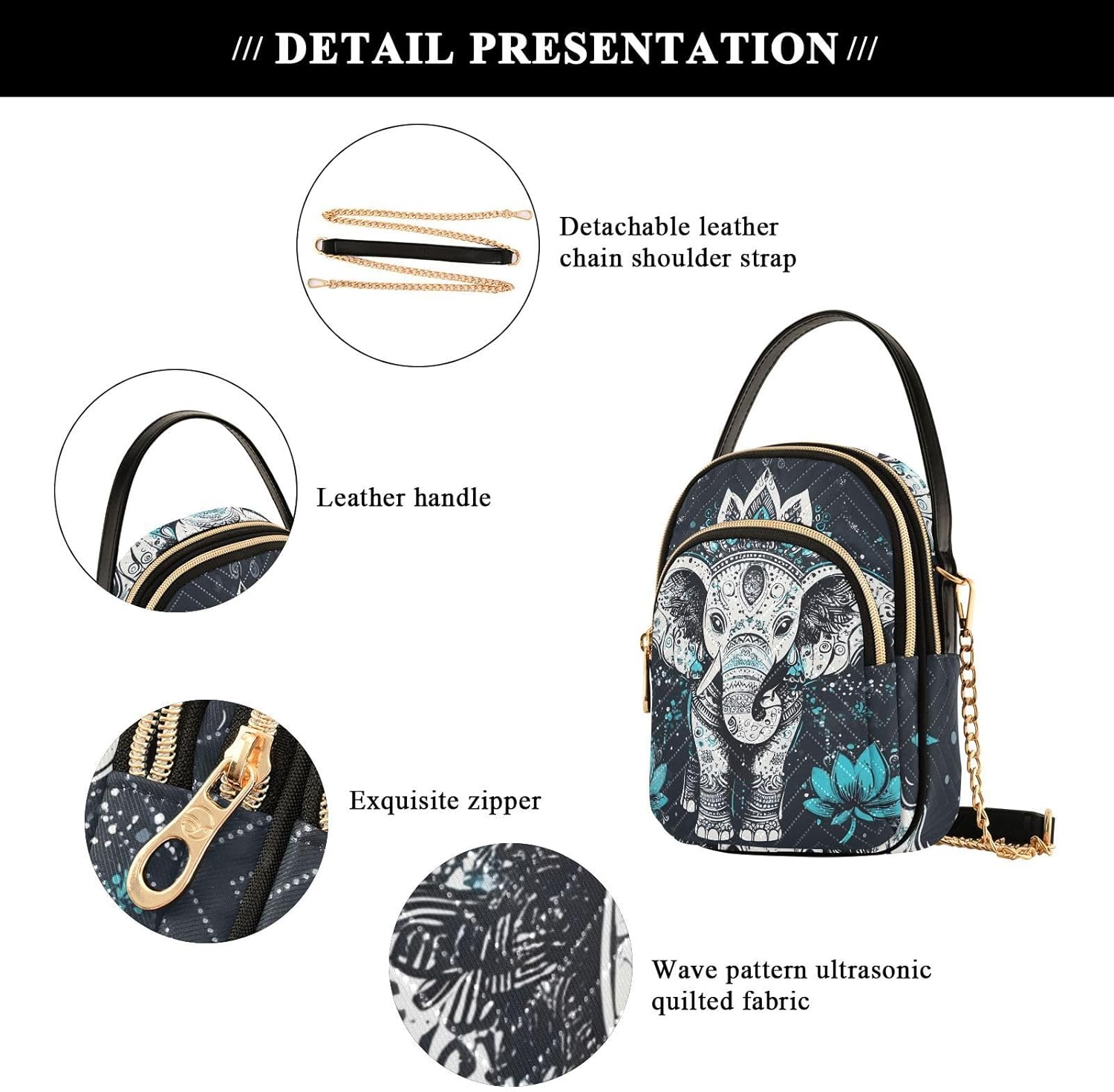 Thumbnail 5 de Mnsruu Small Crossbody Bag for Women — Trendy Skull Gothic Mini Sling