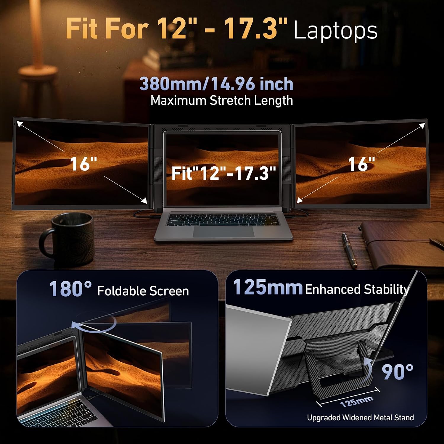 Detalle 2 de Vixtan triple laptop screen extender, 16.1-inch