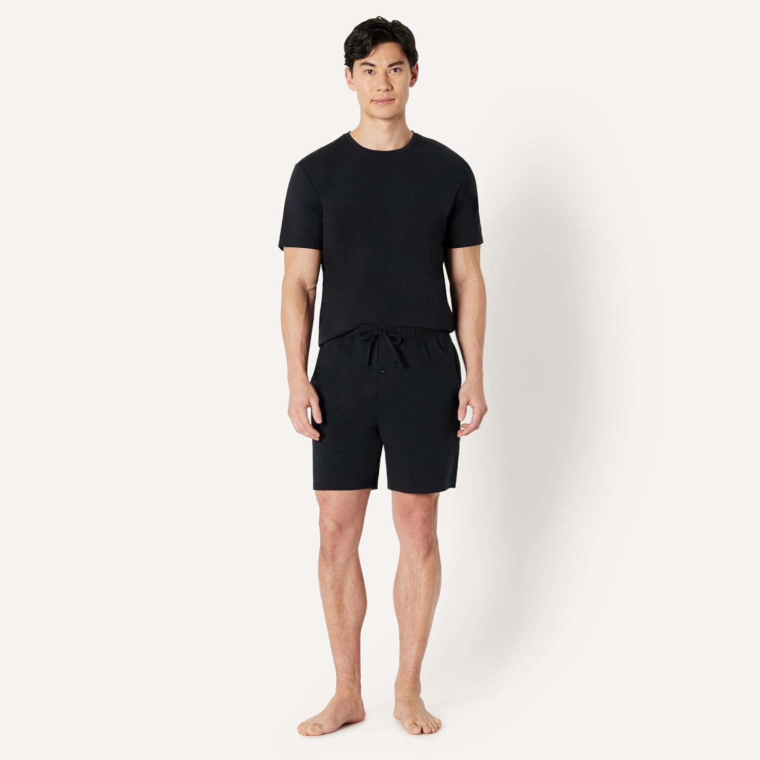 Detalle de Amazon Essentials Men's Cotton-Modal Pajama Set: Short Sleeve T-Shirt and Shorts