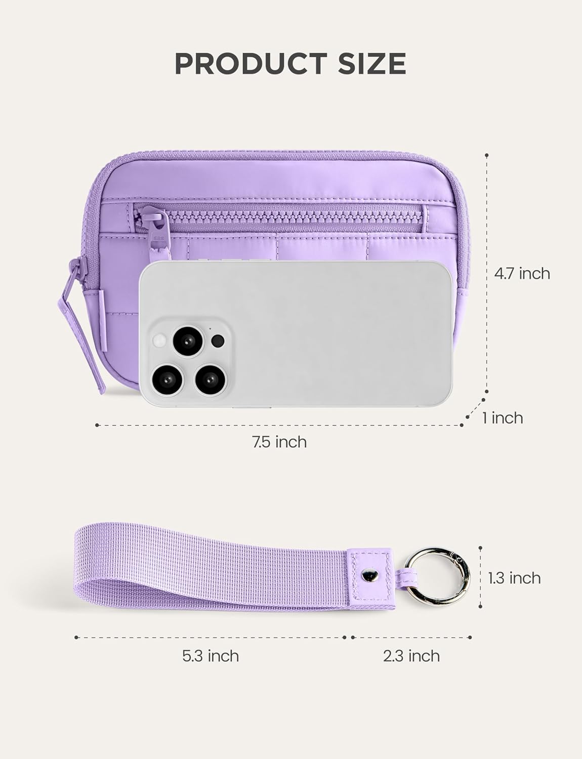 Detalle de Uselike Women's Wristlet Wallet, Lavender Purple
