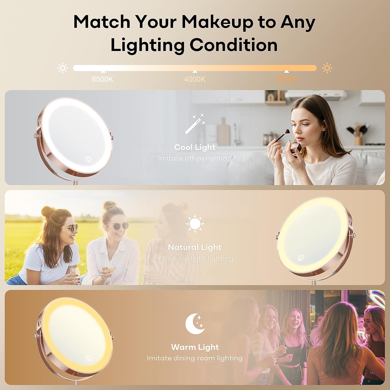 Detalle 2 de Dienmern Makeup Mirror 5000mAh