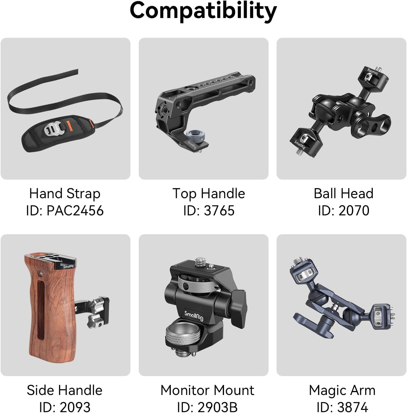 Detalle de SmallRig Camera Cage 3464 for Canon EOS R5/R6/R5 C/R6 Mark II with BG-R10 Battery Grip