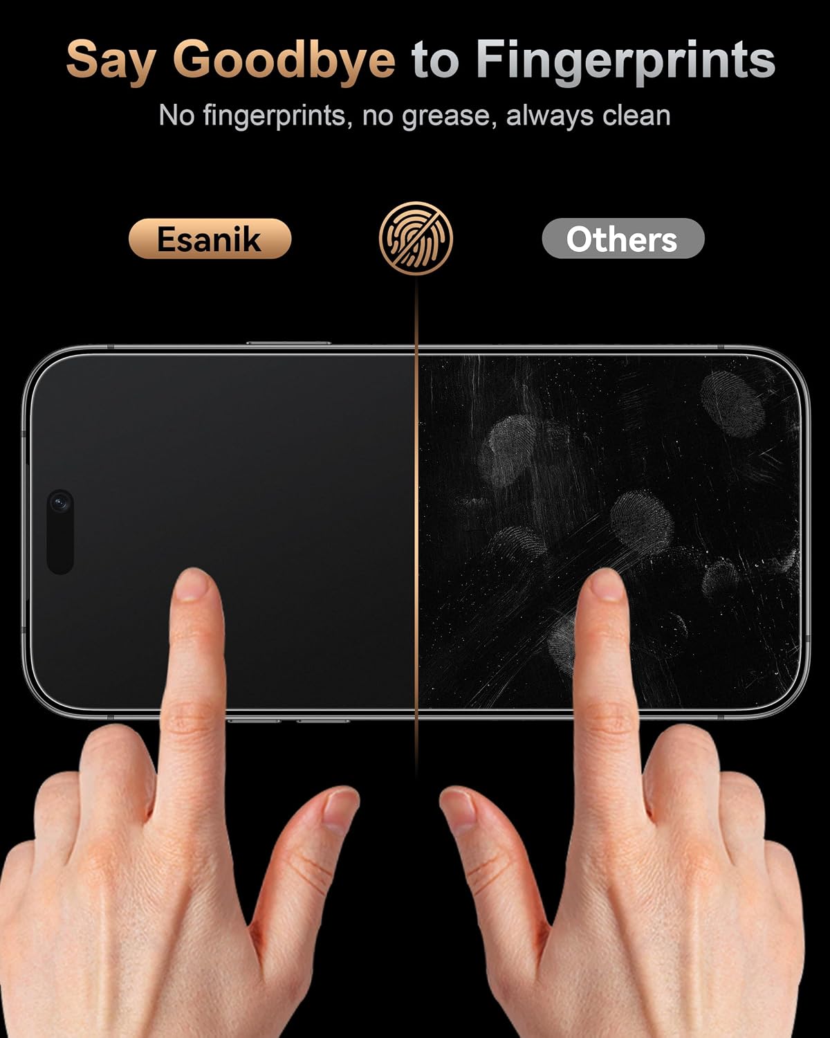 Thumbnail 6 de Esanik iPhone 18 Pro Matte Privacy Screen Protector, 4-Way Filter, 2+1 Pack