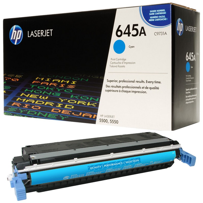 Detalle de HP 645A Tóner original Láser cian 🖨