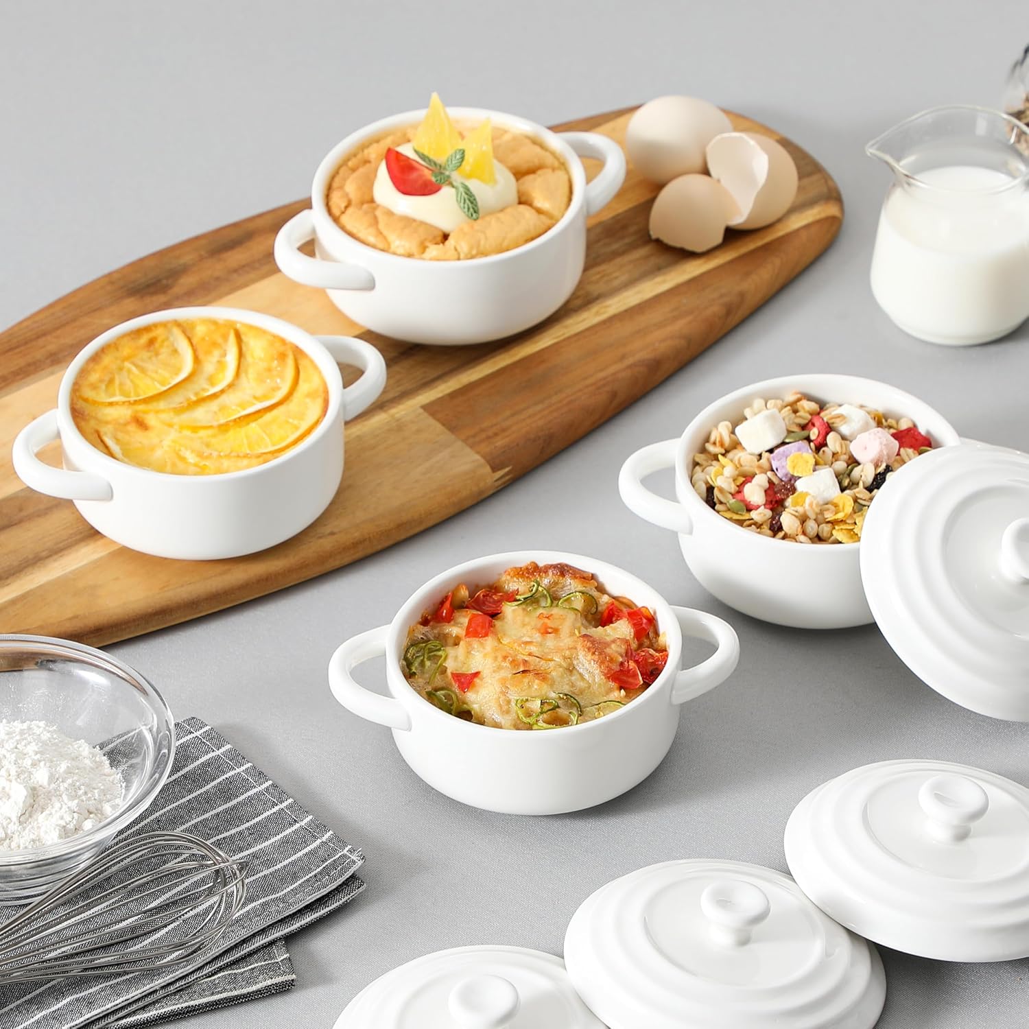 Thumbnail 5 de MALACASA Mini Cocotte Set 14 OZ 🍲