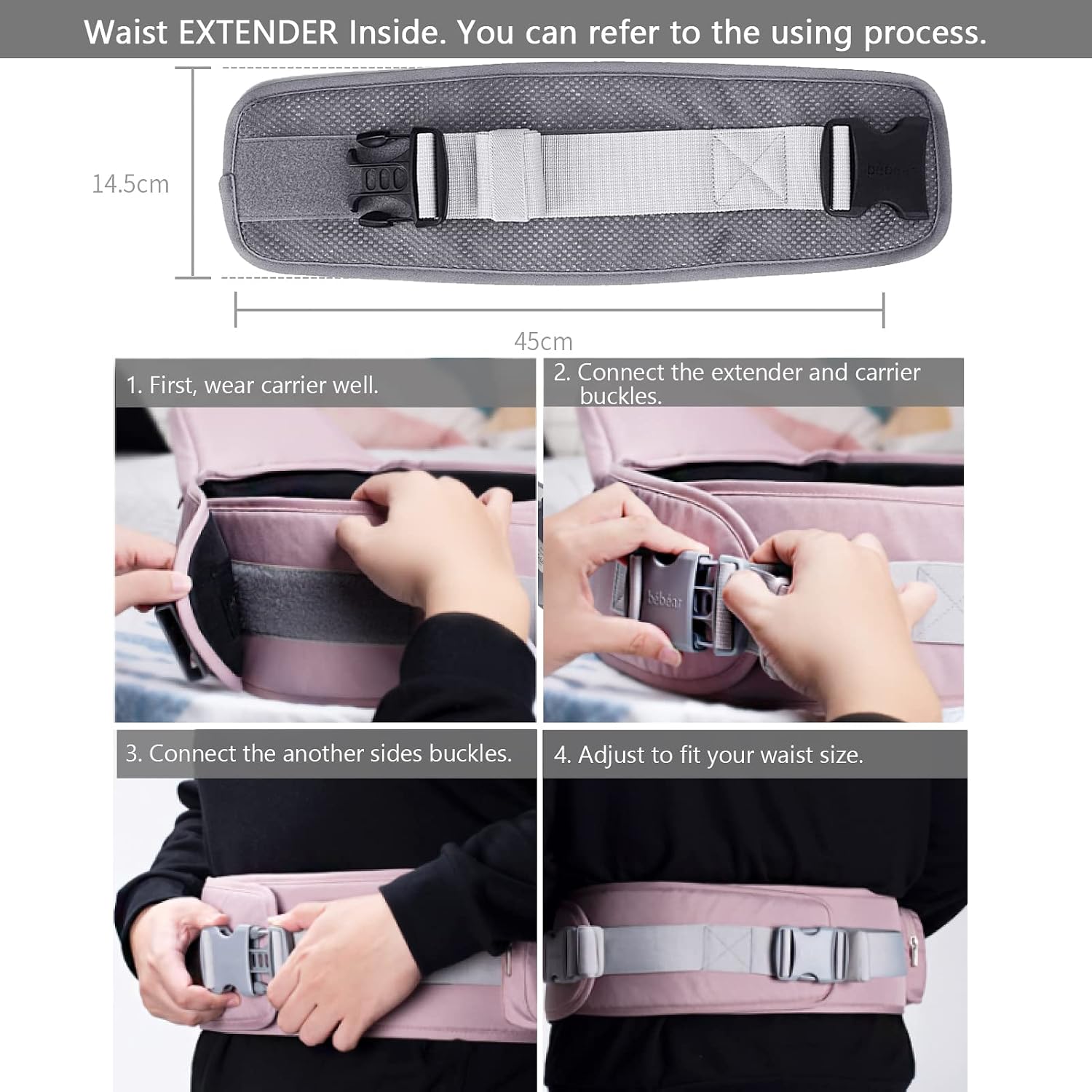 Thumbnail 5 de Bebamour Baby Carrier Newborn to Toddler Hipseat 0-36 months 👶