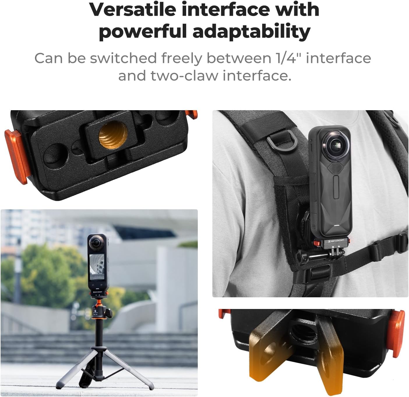 Thumbnail 3 de K&F CONCEPT Magnetic Quick Release Adapter Mount for Insta360 X5, Ace Pro 2 & X4 Air