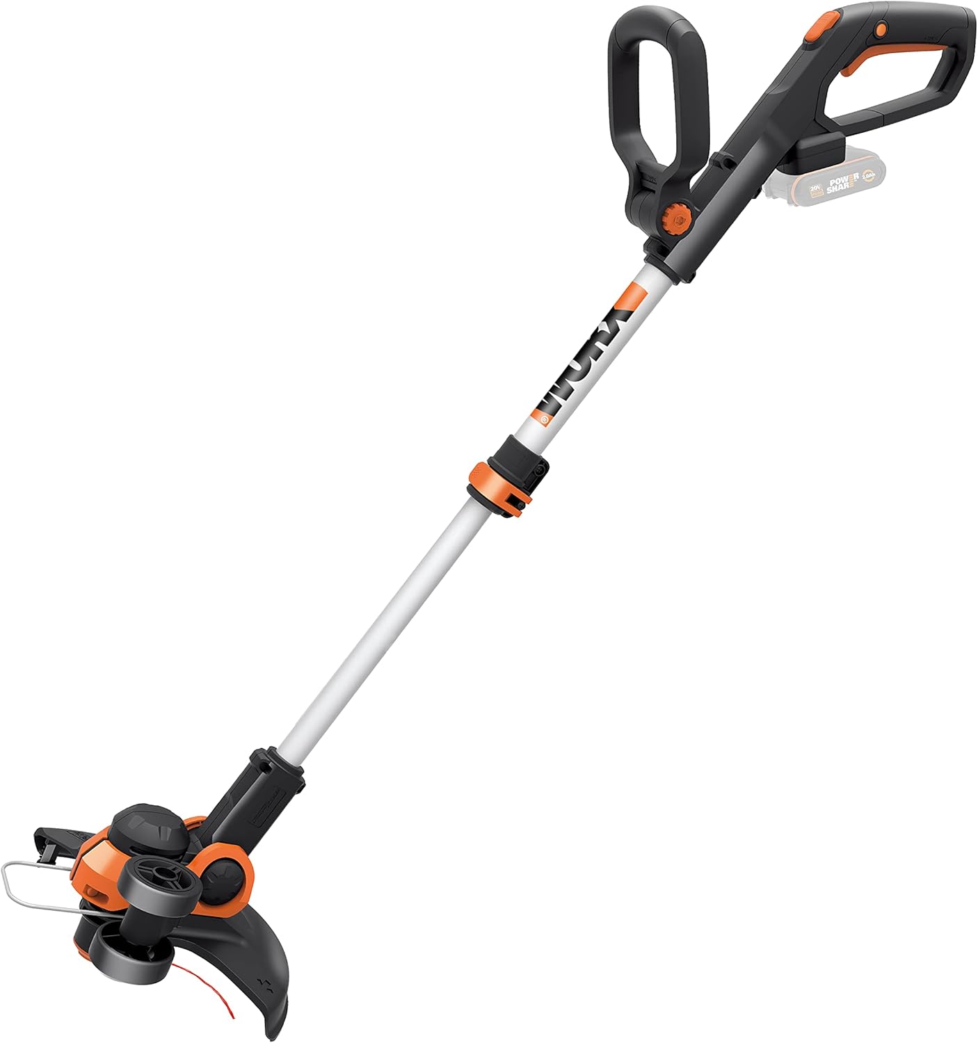Detalle de WORX WG163E.9 20V Cordless Grass Trimmer (Tool Only) – Lightweight, Versatile 2-in-1 with CommandFeed and PowerShare