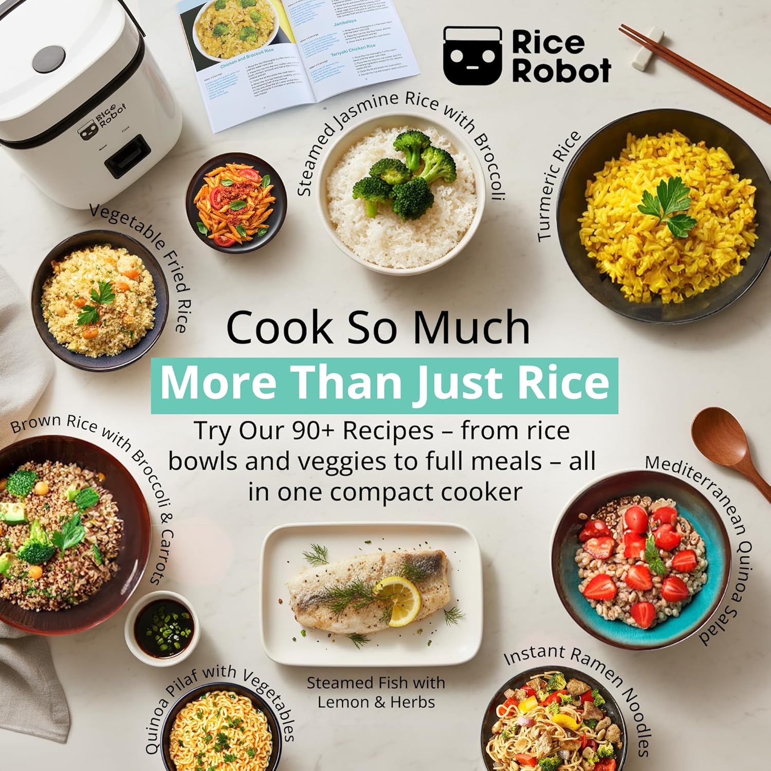 Thumbnail 5 de Rice Robot Personal Rice Cooker, 1 Quart ⚙