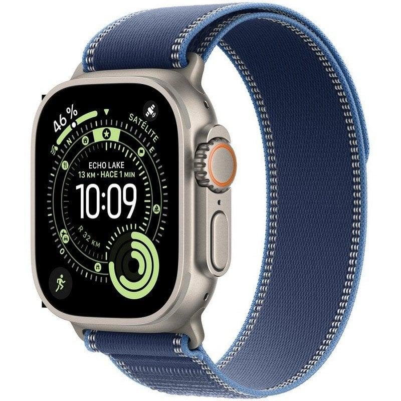 Detalle de Apple Watch Ultra 3 GPS + Cellular 49mm Titanio Natural con correa Loop Trail Azul/Azul Brillante (M/L)