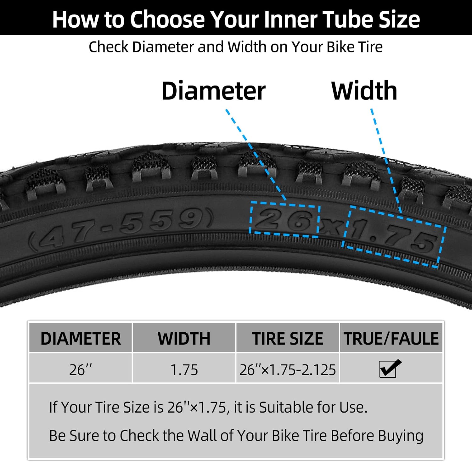 Detalle 2 de Hapleby hap2001 Bike Inner Tubes, 26-Inch, Schrader Valve, 2-Pack