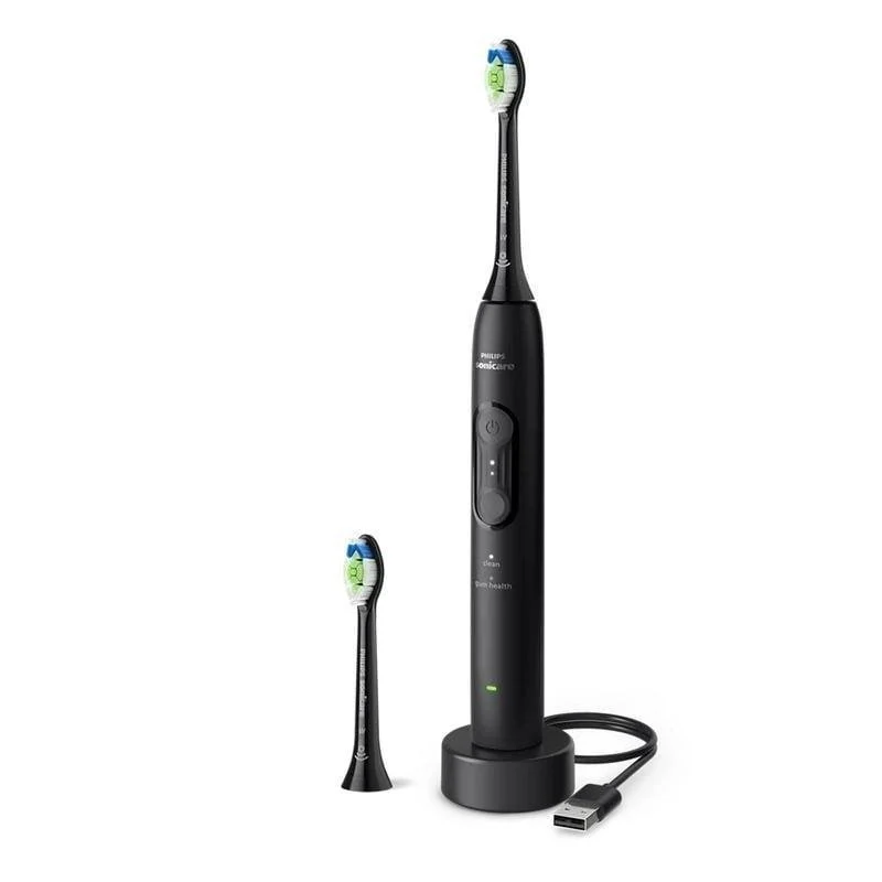 Detalle de Philips Sonicare 4100 HX4042/52: cepillo sónico con 2 modos, 2 cabezales y sensor de presión
