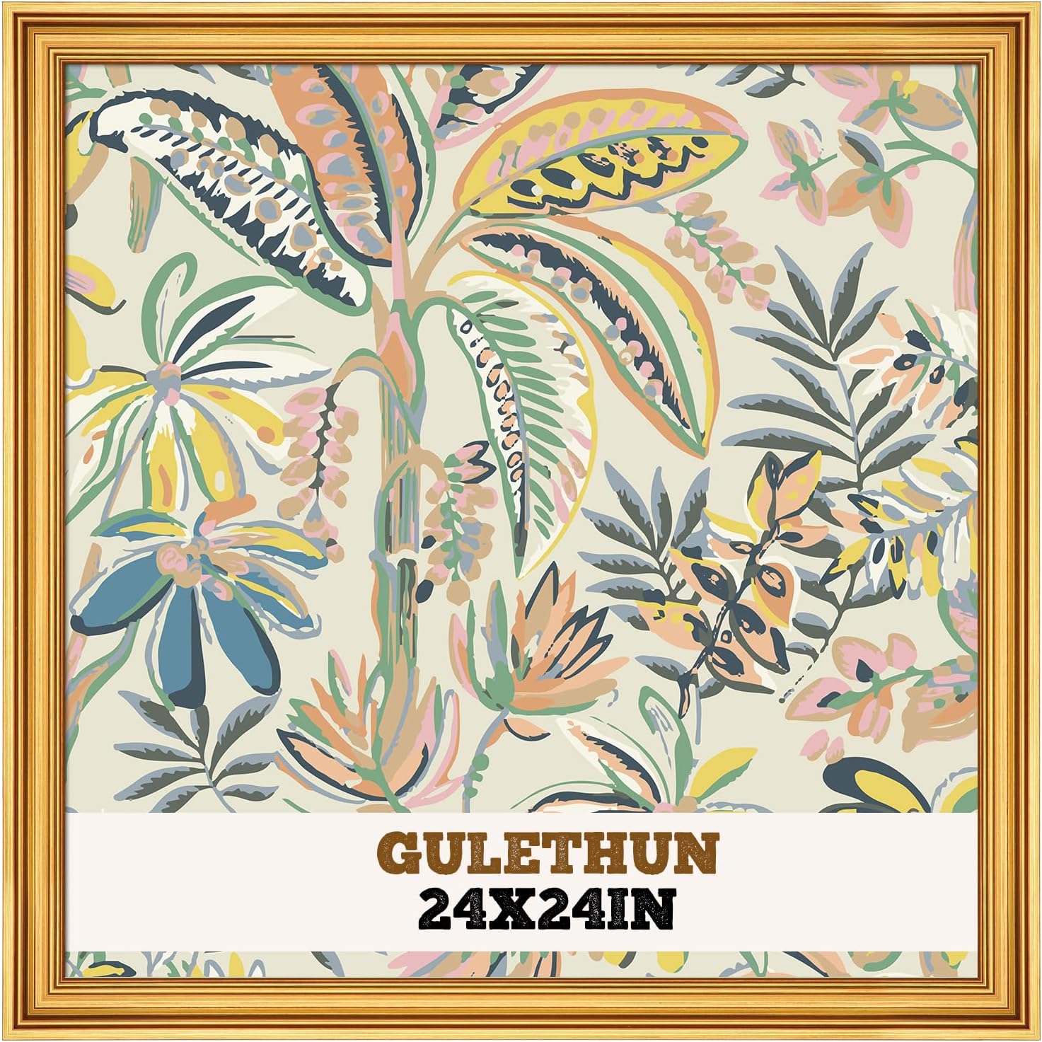 Detalle de GULETHUN 24x24 Gold Picture Frame, Square Polystyrene with Plexiglass Front