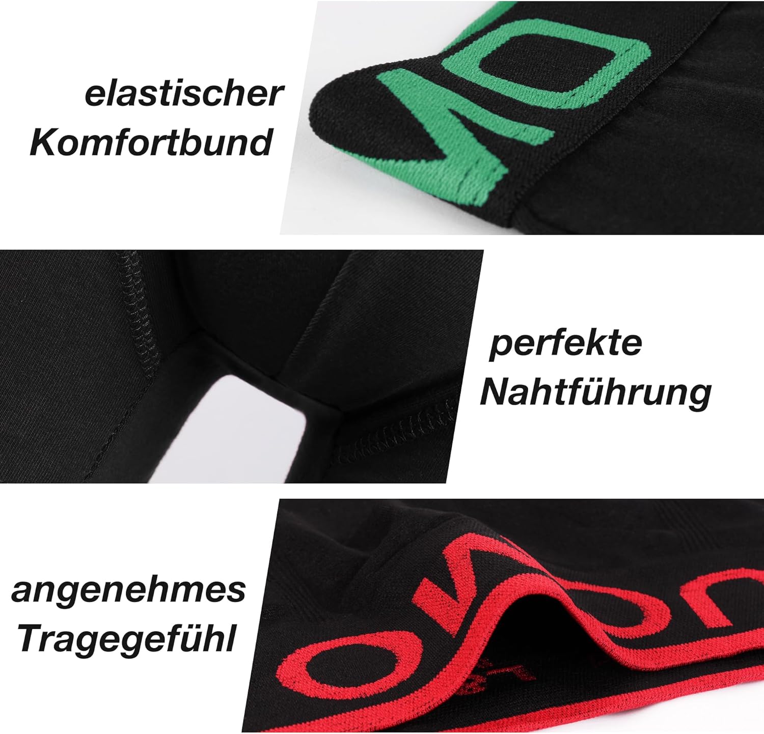 Thumbnail 2 de L&K 8/10 Pack Boxer Uomo in Microfibra Retro con Motivi Misti Nero – Comfort e stile per l’uso quotidiano