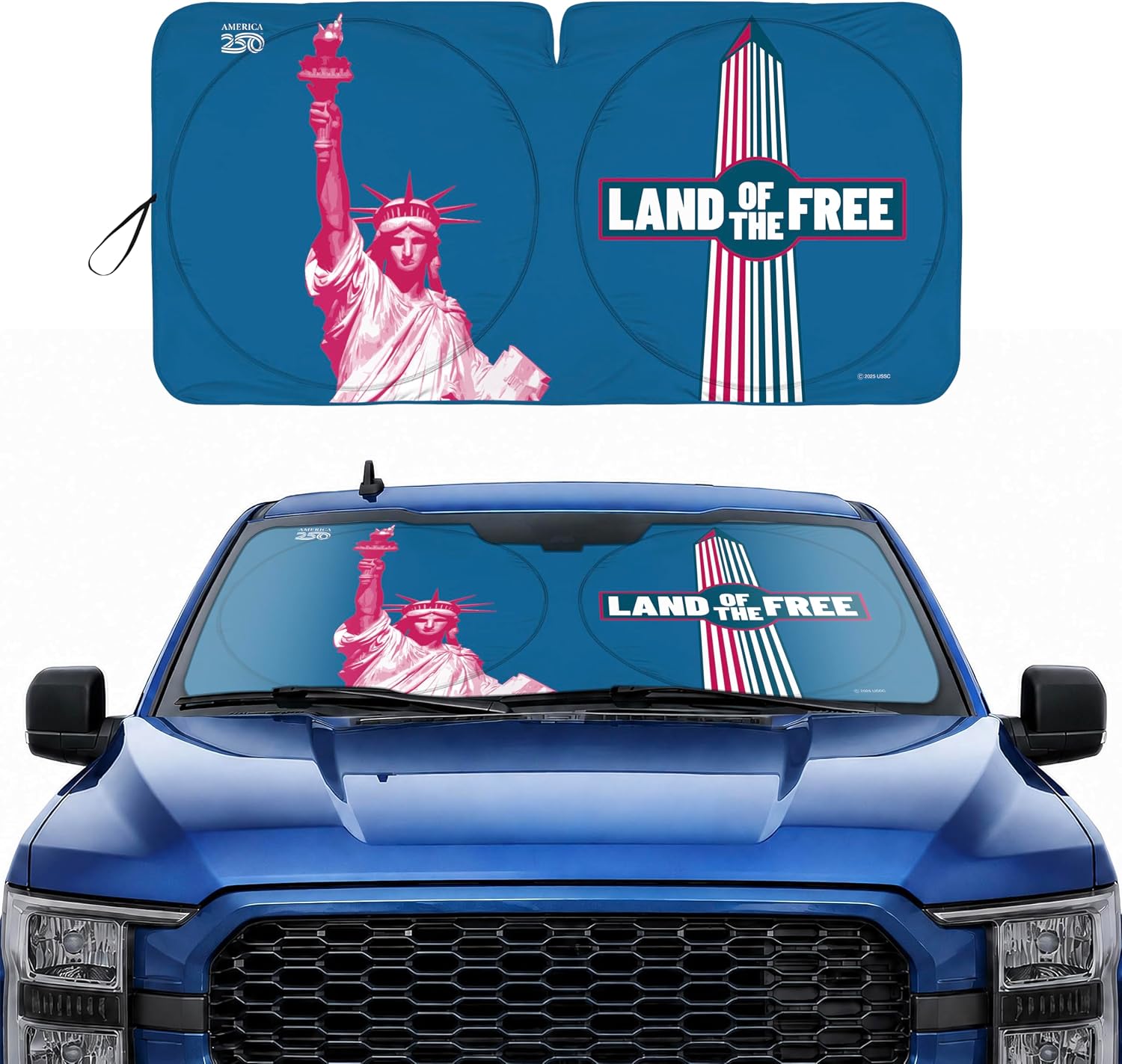 Detalle de MotorBox Car Windshield Sun Shade America 250