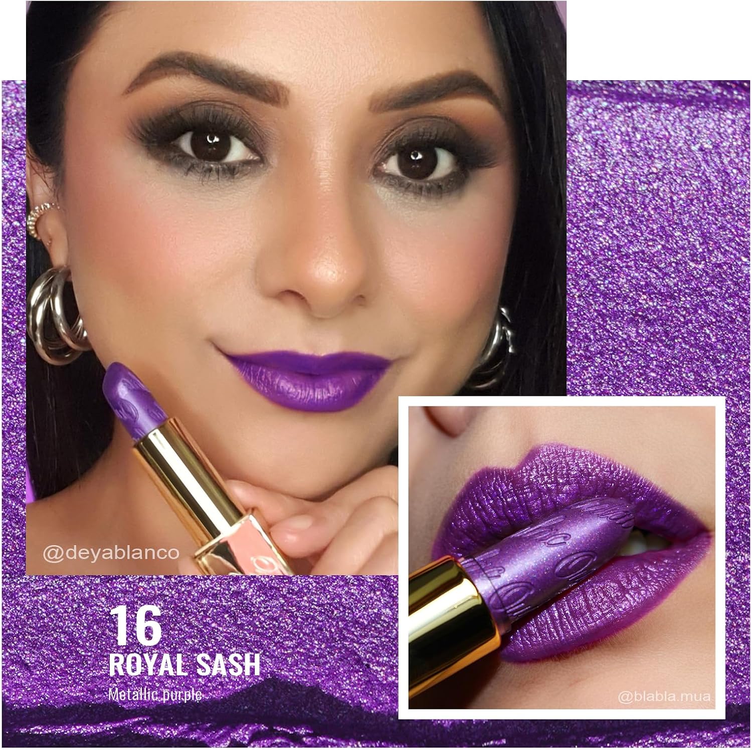 Thumbnail 1 de OULAC Pintalabios Morado Brillo 3D 💄 Larga Duración, Vegan