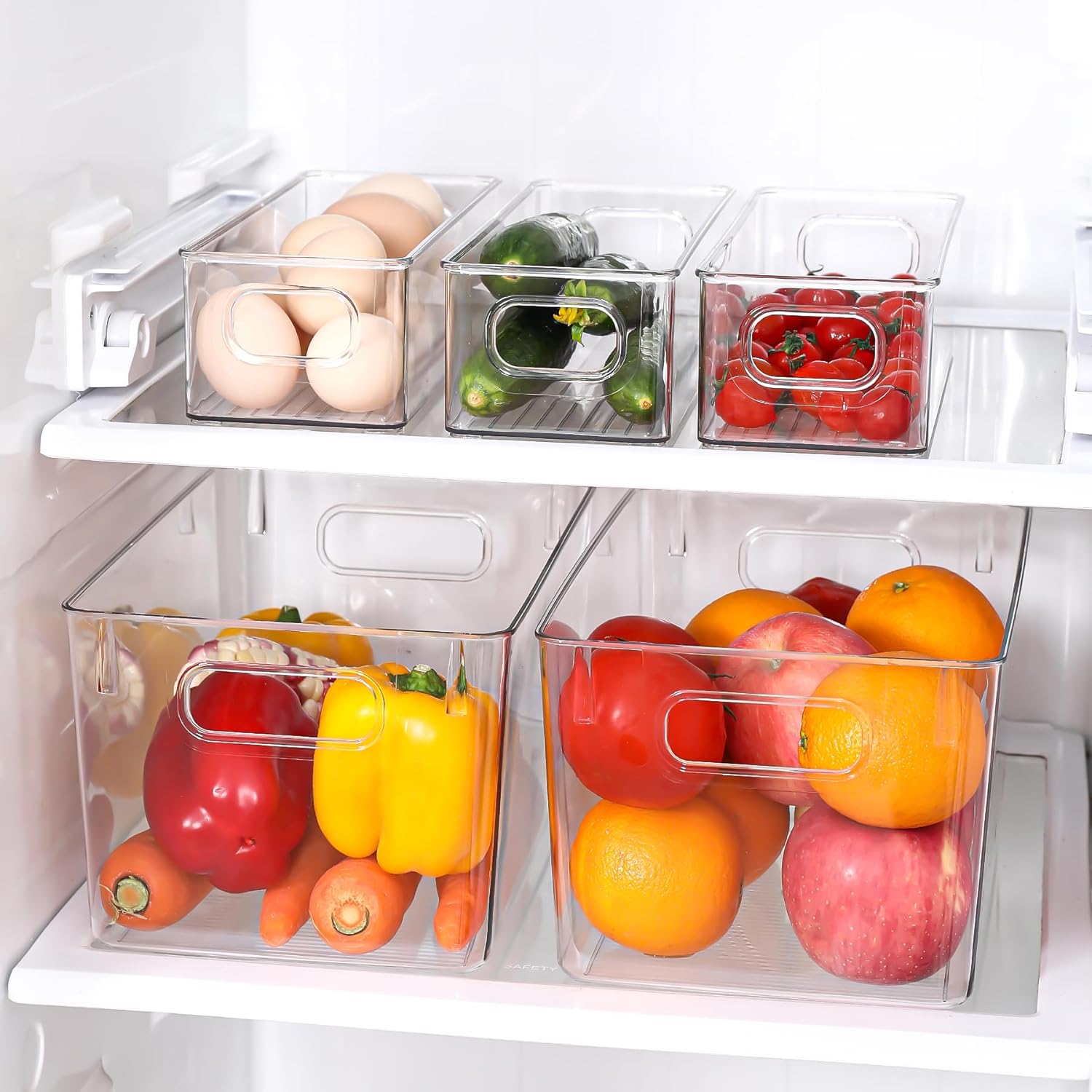 Thumbnail 3 de SKTKSE Clear Plastic Storage Bins 8 Pack – Pantry & Refrigerator Organizers