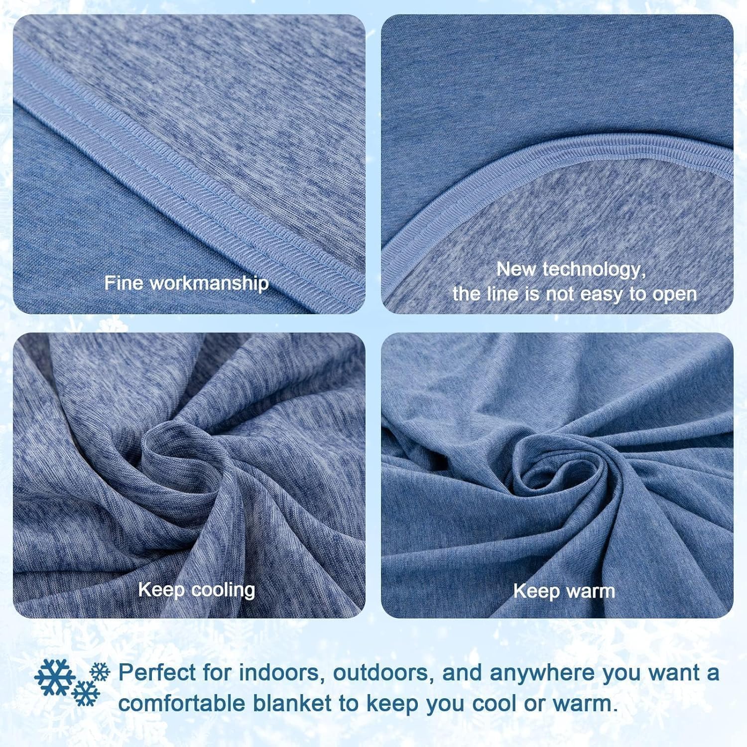 Thumbnail 4 de Cooling Blanket for Night Sweats by RUMBALUXY (King, 228x274cm) – Arc-Chill Ice Touch, Dual-Sided Lightweight Comfort
