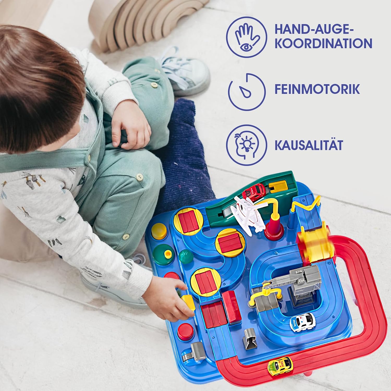 Thumbnail 2 de hahaland Auto Spielzeug ab 2 Jahren – Montessori Motorik Spielzeugauto