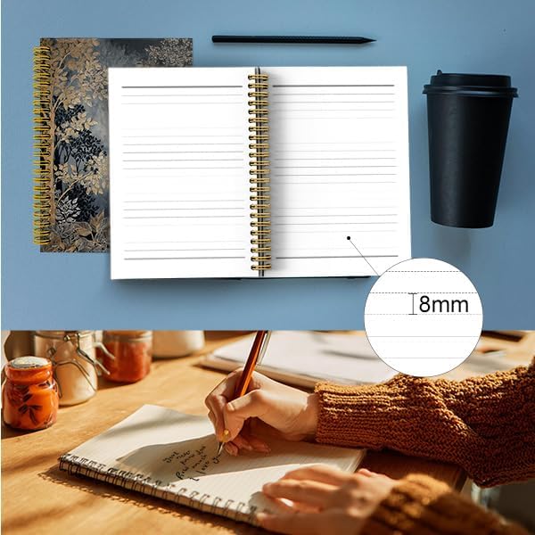 Detalle 2 de Wagoba Full Moon Forest Spiral Hardcover Notebook, 80 Pages, 5.5 x 8.3 in