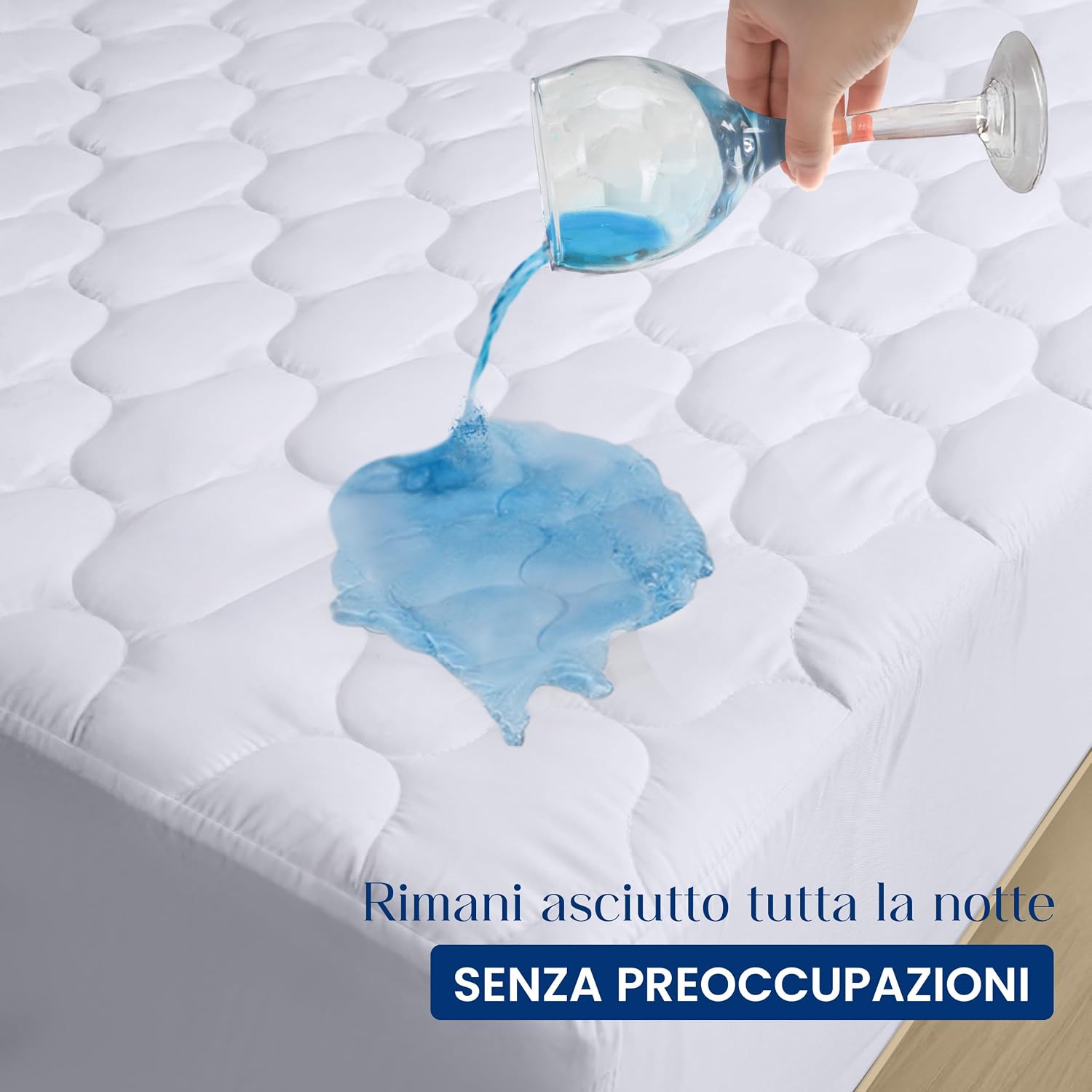 Thumbnail 1 de Copri-materasso trapuntato impermeabile Utopia Bedding 150 x 200 cm, per materassi fino a 38 cm di profondità