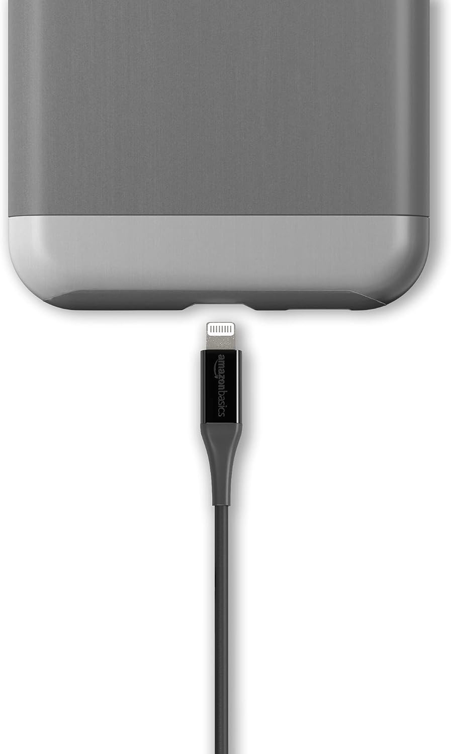 Detalle de Amazon Basics 2-Pack USB-A to Lightning ABS Charger Cable (MFi Certified) – 0.9 m, Black