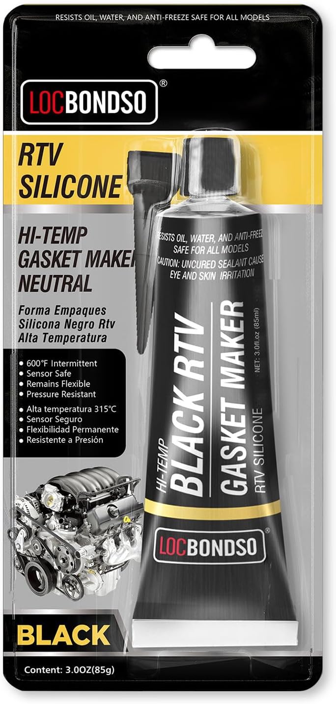 Detalle de LOCBONDSO RTV Silikon Dichtmasse Motor Schwarz 85 g