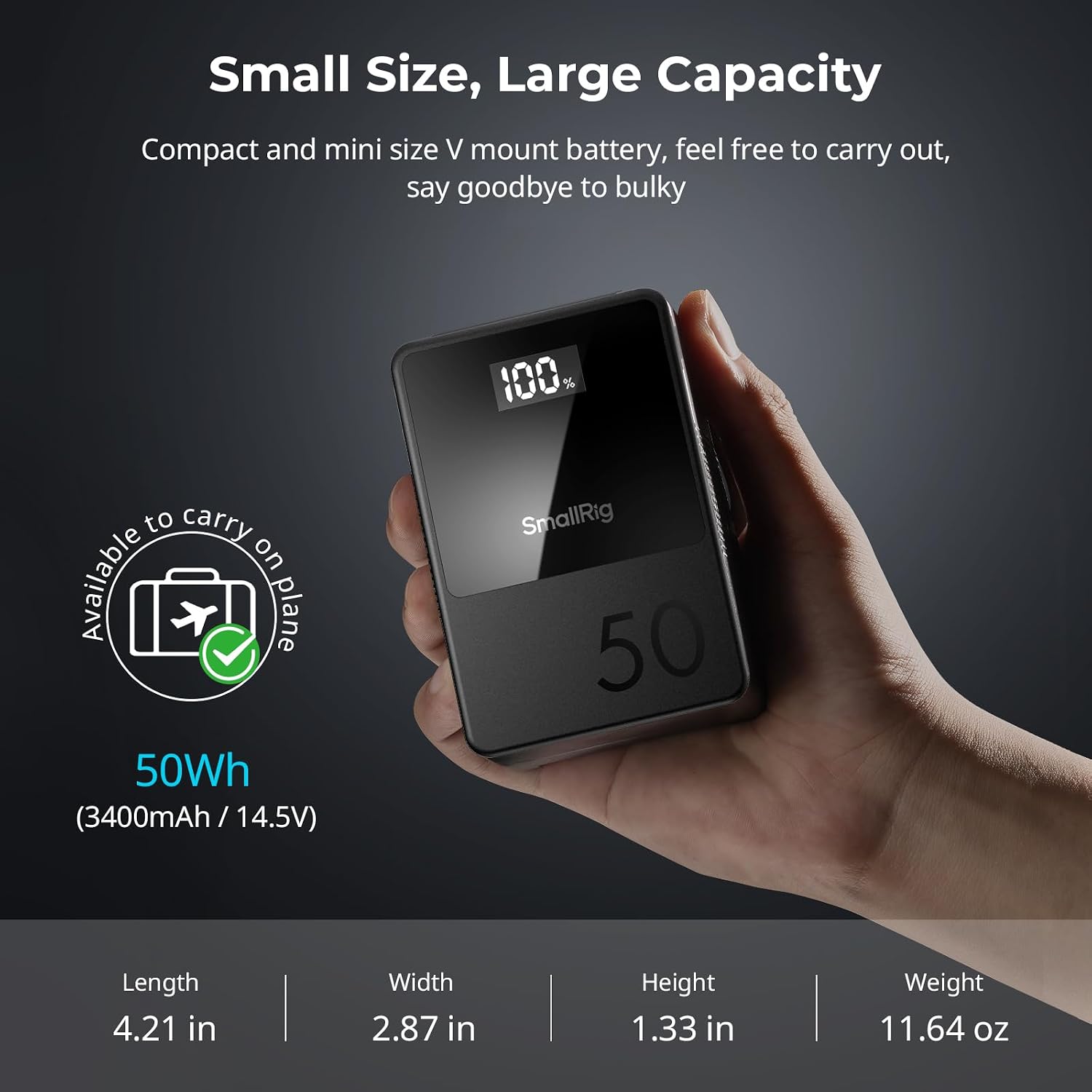 Detalle de SMALLRIG VB50 V Mount Battery 50Wh