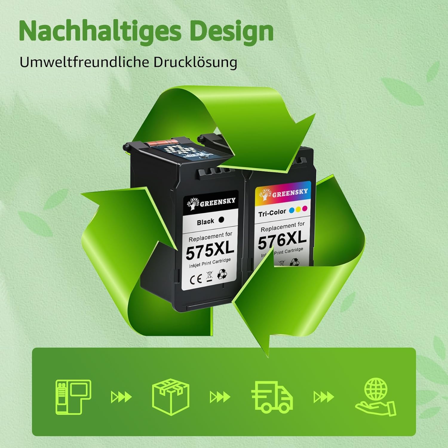 Thumbnail 6 de GREENSKY 575XL 576XL Druckerpatronen 450 Seiten