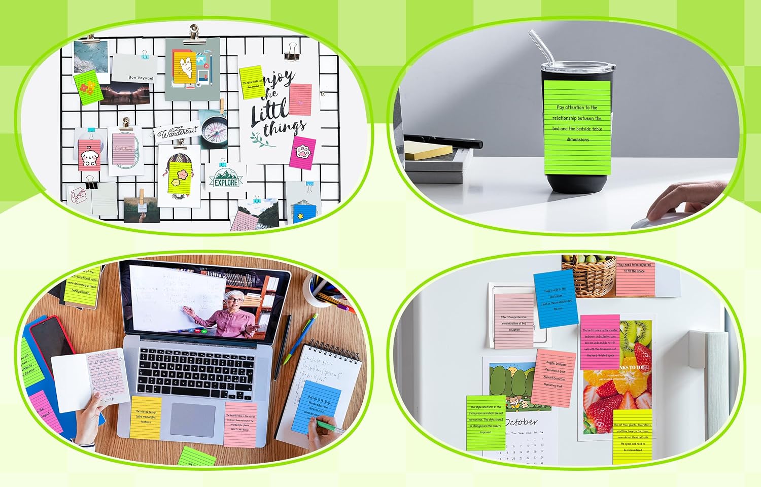 Thumbnail 6 de VIPSTAR 4 x 6 in Lined Sticky Notes, 15 Pads in 7 Bright Colors
