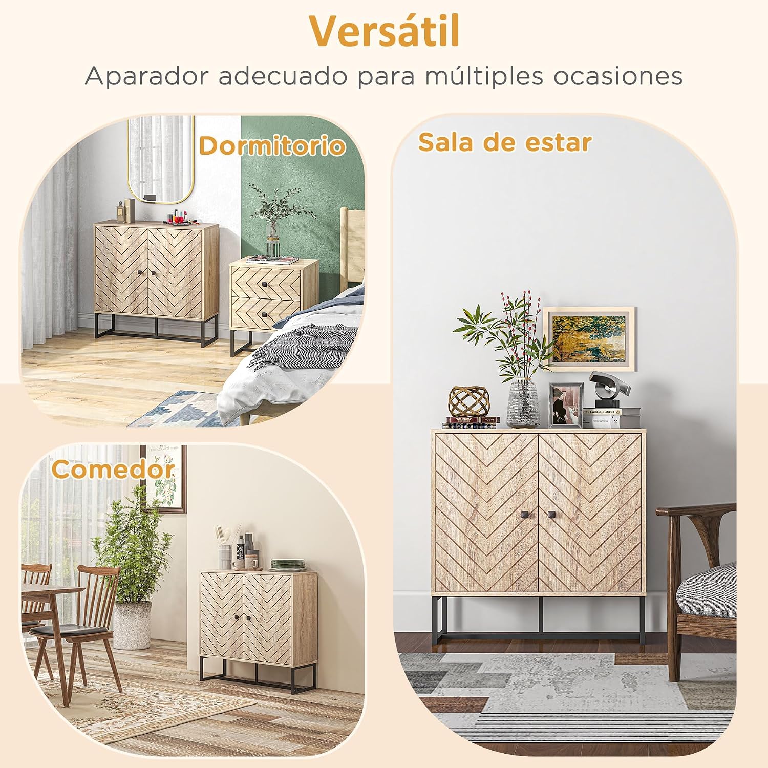 Thumbnail 3 de HOMCOM Aparador de Cocina Buffet 80x29,5x80 cm