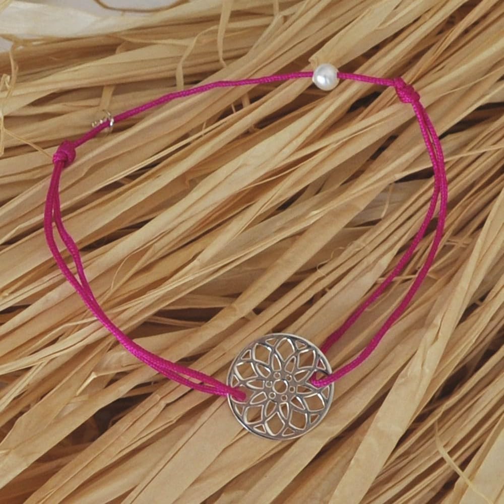 Thumbnail 2 de Bracciale Les Poulettes Bijoux con collegamento alla medaglia in argento 925 “Seme della Vita”