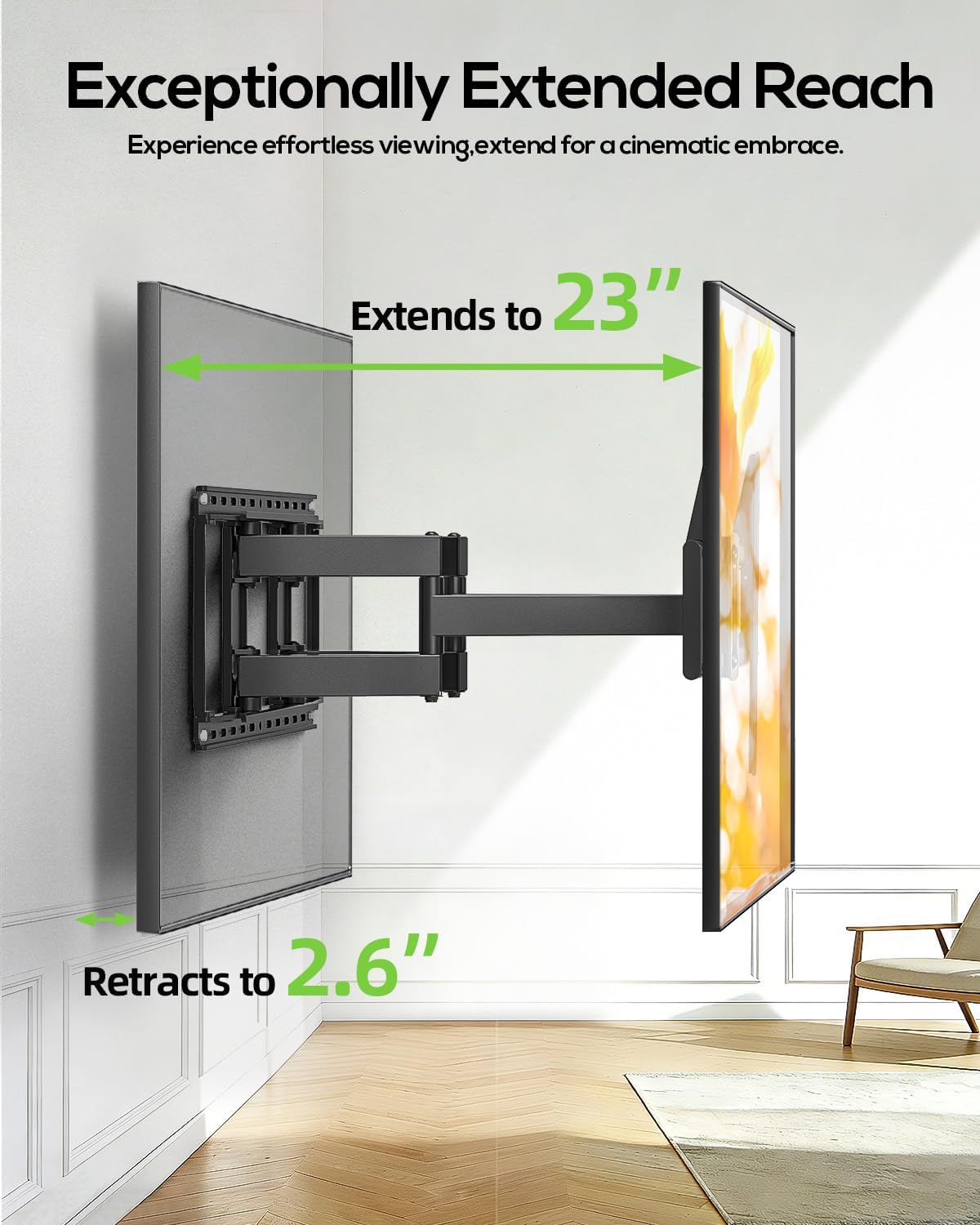Detalle de USX Mount Full Motion TV Wall Mount for Large TVs (42"-97"), Up to 150 lbs
