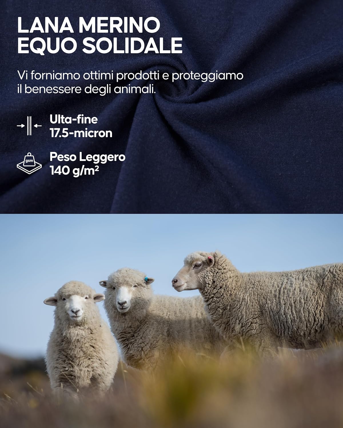 Thumbnail 3 de DANISH ENDURANCE Maglia Termica Lana Merino