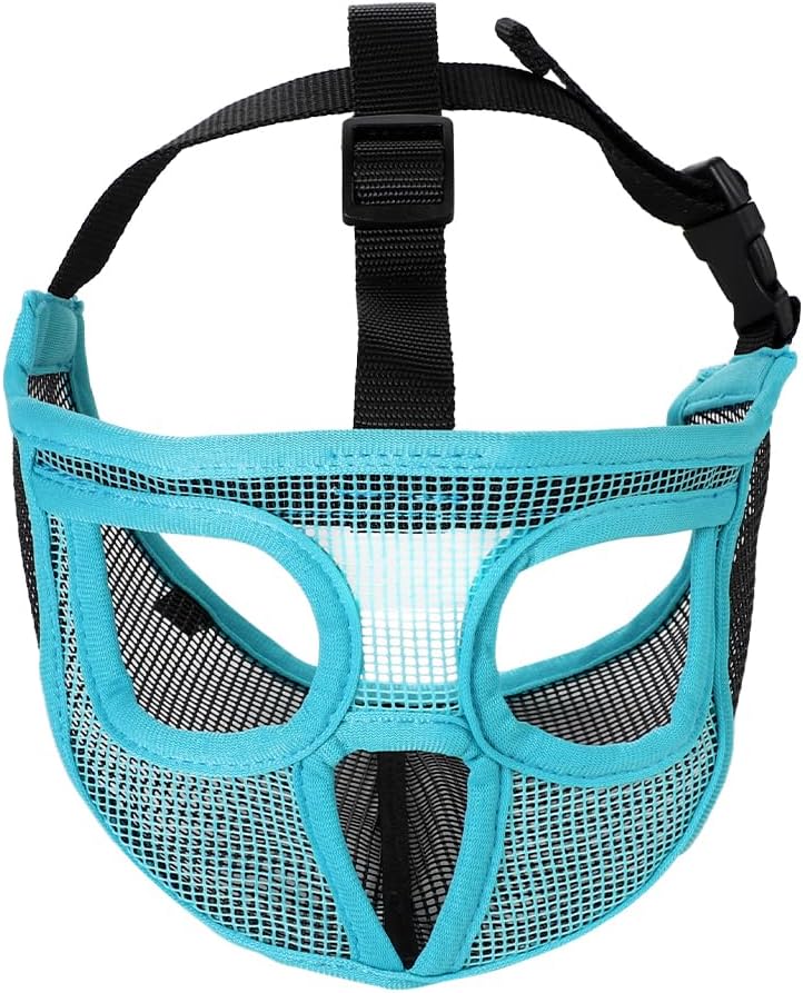 Detalle 2 de HKSICHENGKEJIUK Short Snout Dog Muzzle Adjustable Mesh Breathable for Bulldogs, Pugs & More