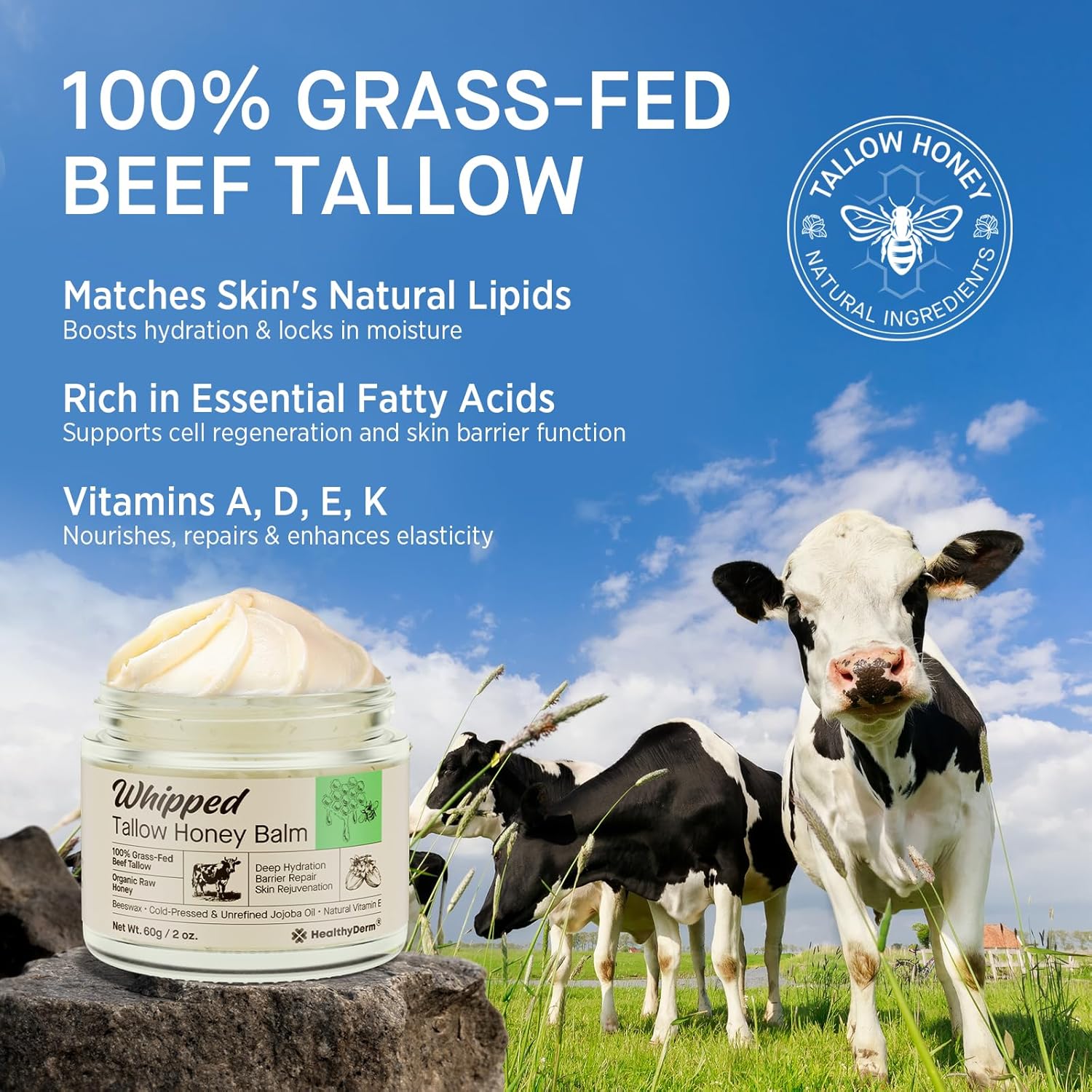 Thumbnail 5 de Beef Tallow Honey Balm 2oz