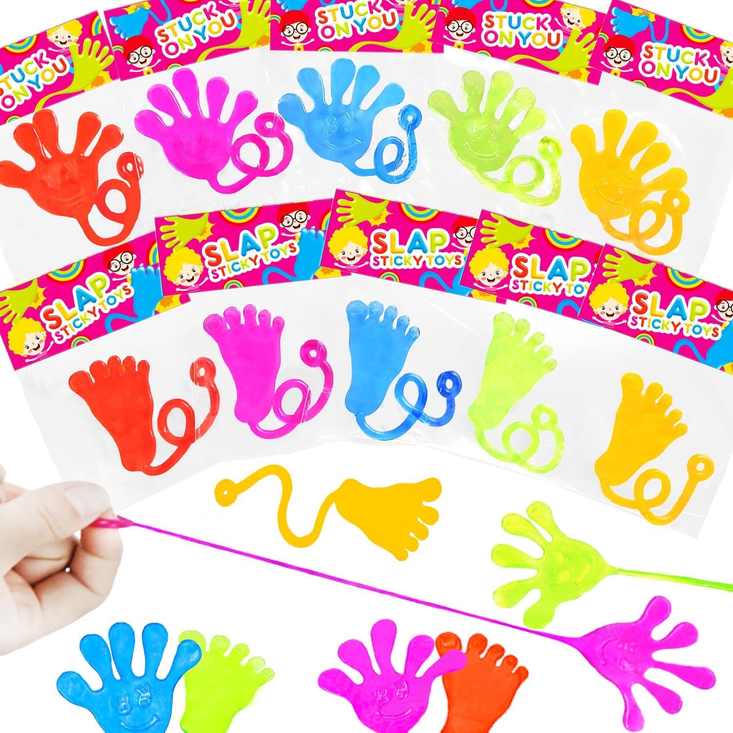 Detalle de Sticky Hands & Feet Party Favors 30 Pack