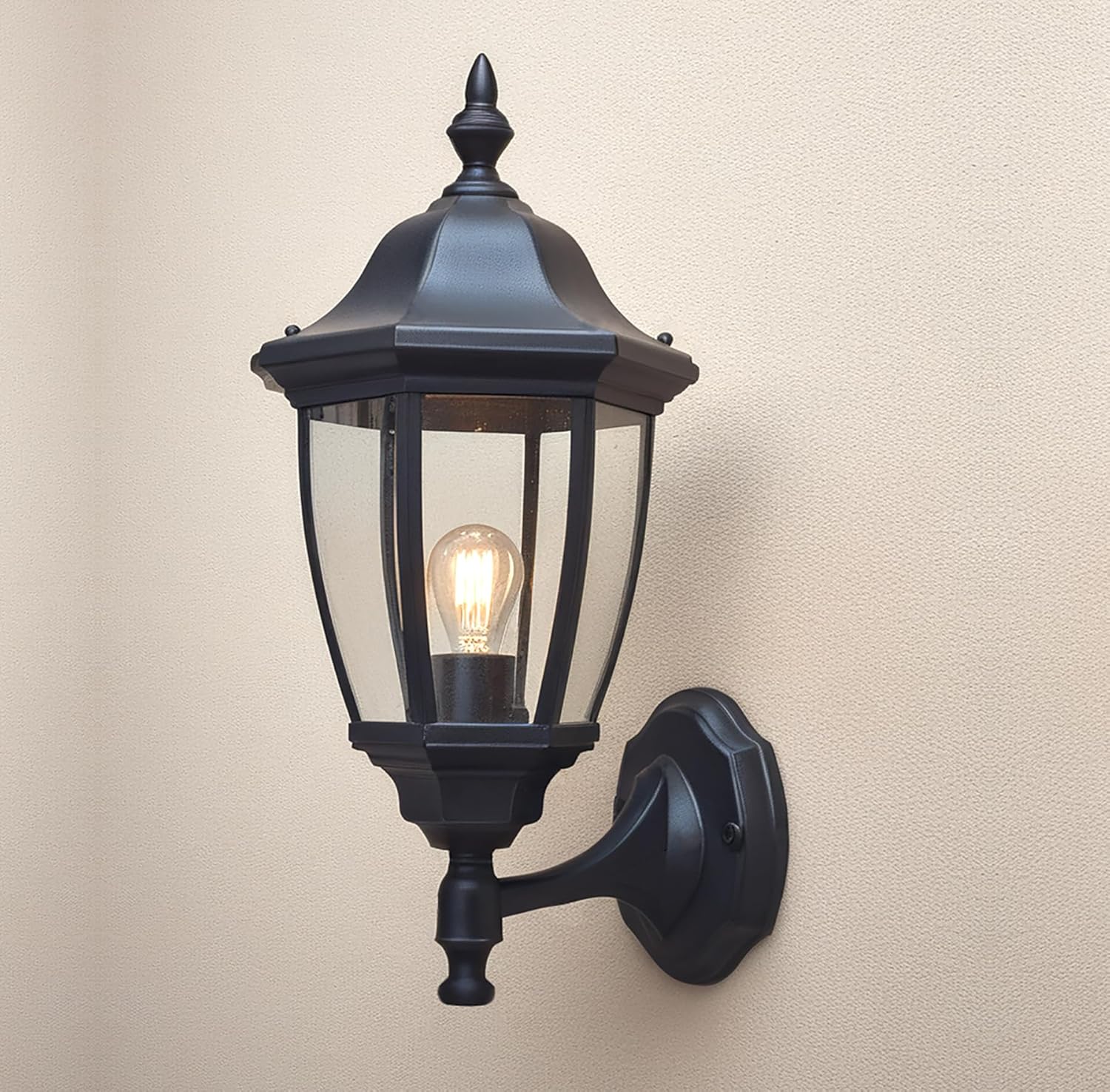 Detalle de EBION Applique Murale Extérieur E27 Classique – IP44, Noir