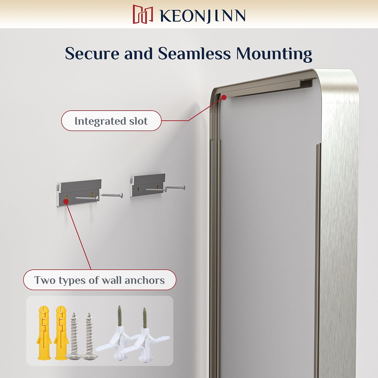 Thumbnail 5 de Keonjinn 24 x 30 Brushed Nickel Vanity Mirror