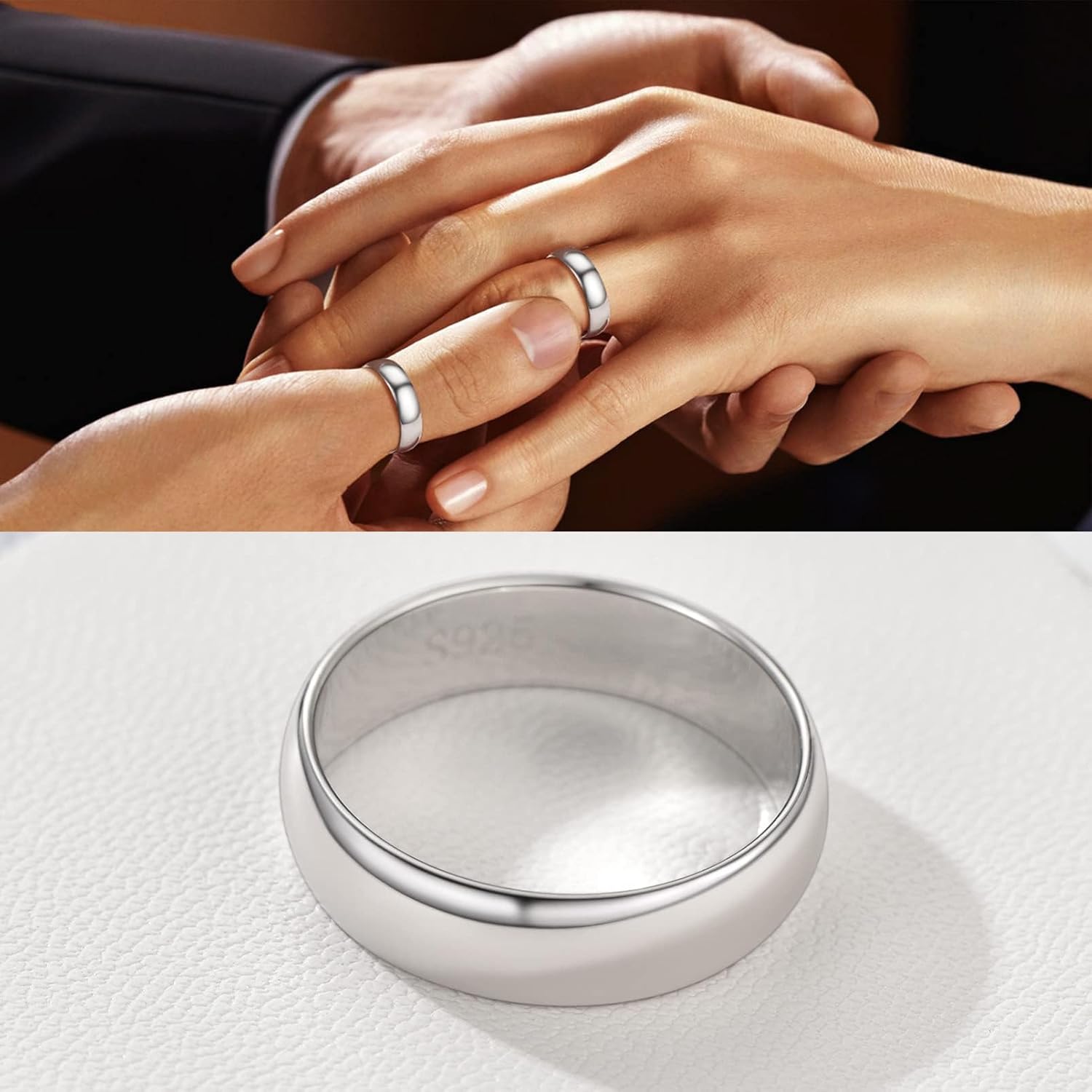 Thumbnail 3 de PROSILVER Bague anneau 5 mm en Argent 925 personnalisable (tailles 47 à 67)