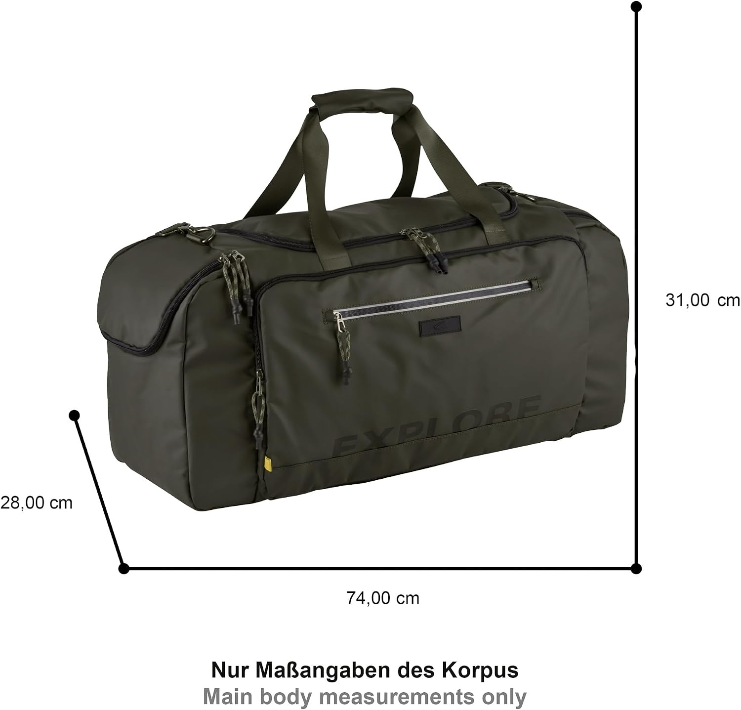 Thumbnail 4 de Camel Active Explore Travel Bag Khaki Dunkelgrün – Reisetasche mit durchdachtem Innenraum