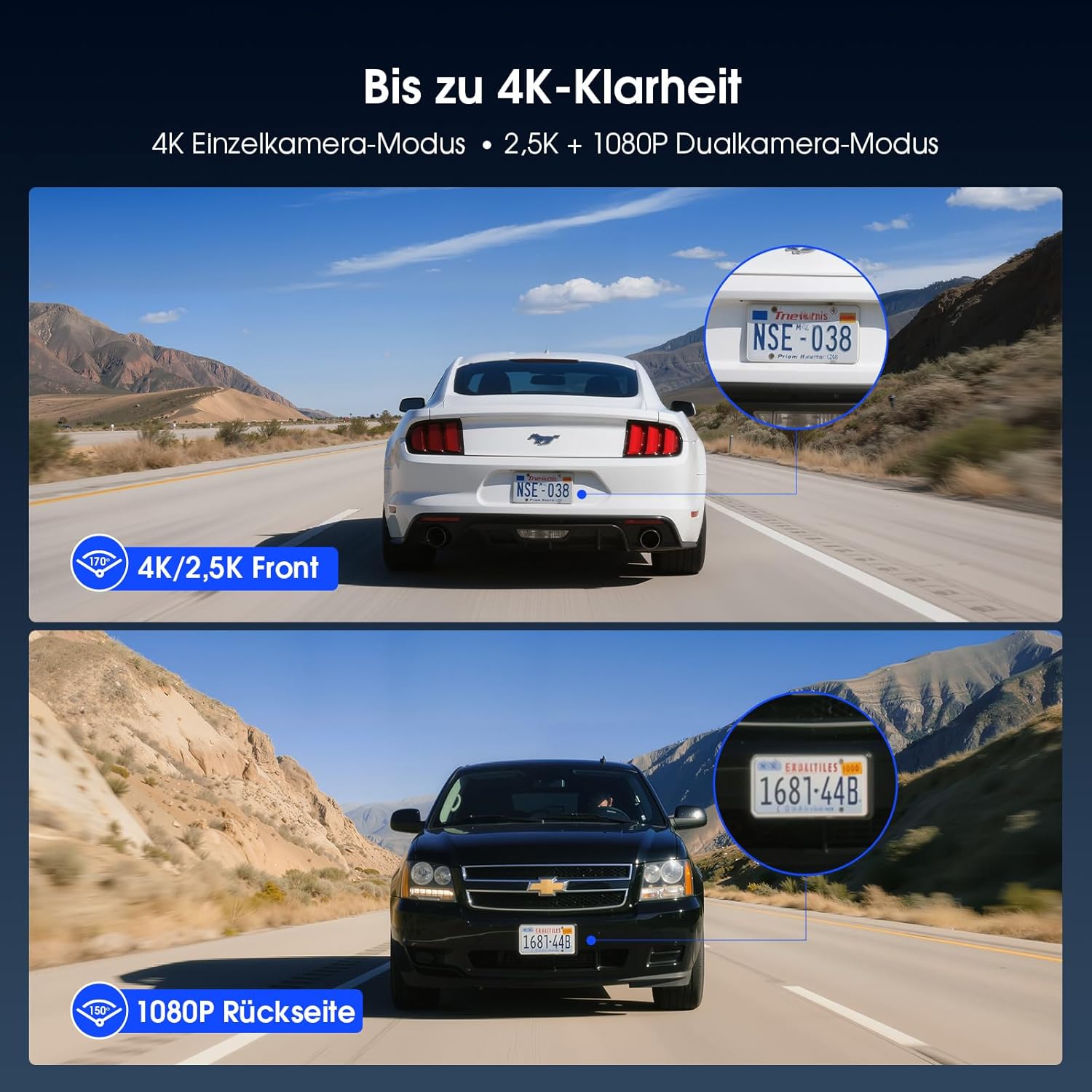 Thumbnail 2 de Avylet Dashcam 4K/2.5K+1080P mit ADAS
