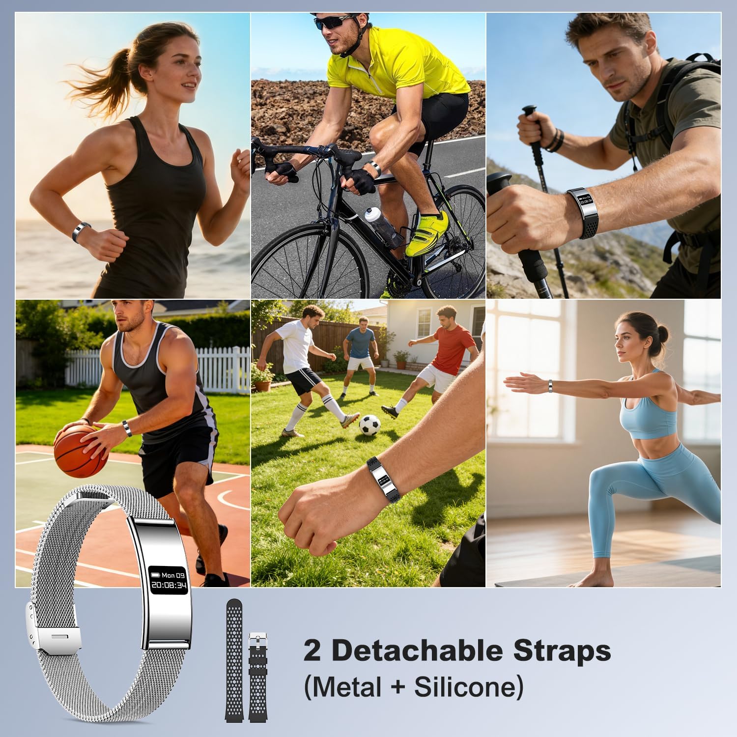 Thumbnail 6 de Bracelet connecté WeBeqer (femme & homme) — Fitness tracker avec suivi cardio, SpO2 et sommeil, IP68