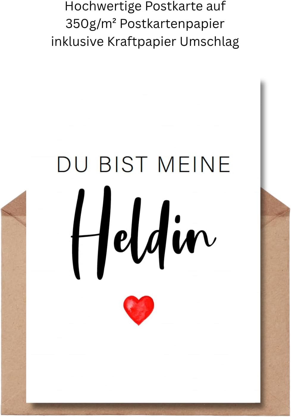 Thumbnail 1 de The Life Barn Postkarte mit Umschlag: Du bist meine Heldin – Dankeskarte für Pflegerinnen und Betreuerinnen