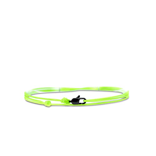 Detalle de Made by Nami Bracciale Sottile Da Uomo e Donna con Chiusura a Clip – Minimalismo Made in USA, Textured Cord e Chiusura in Acciaio